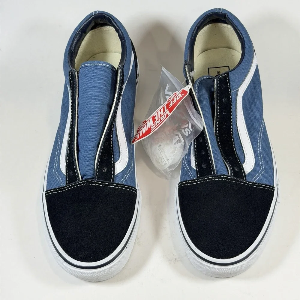 Vans Old Skool Womens-10 Mens-8.5 Navy White' Classic Skate Shoes / VN000D3HNVY